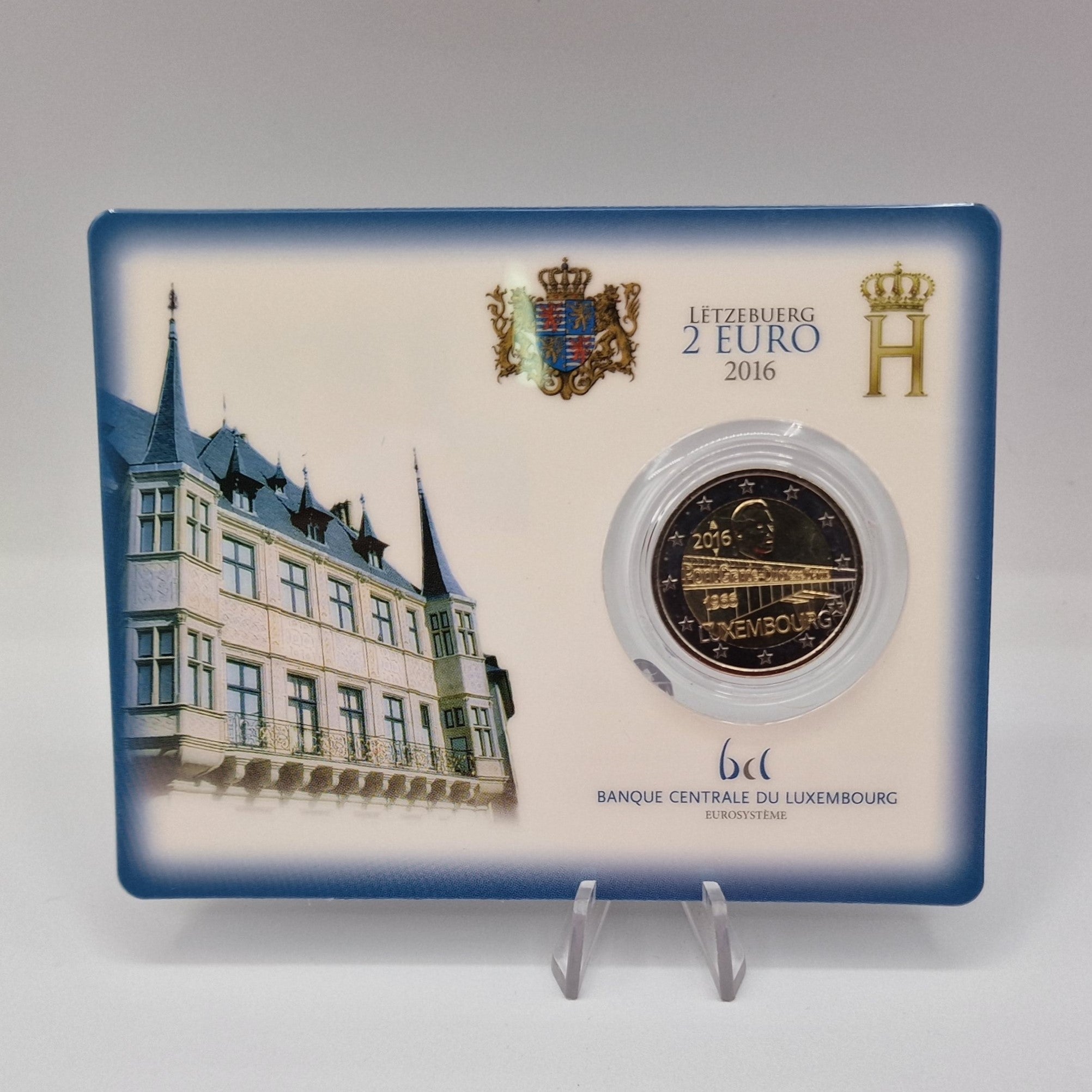 2016 "Ponte Charlotte" 2€ - Luxemburgo Coincard